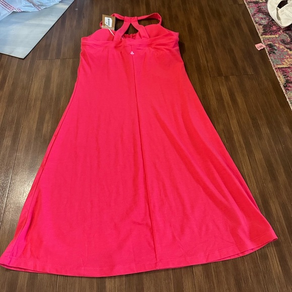 NWT Prana Quinn dress bright pink size medium activewear padded dress W3QUIN110 - Picture 10 of 10